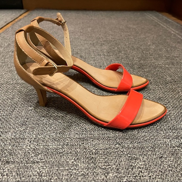 Zara Collection Women’s Neon Orange Ankle Strap Sandals, size 7 - Picture 4 of 7
